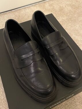 Zara Black Leather Loafers